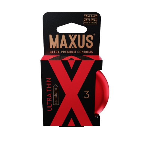 ПРЕЗЕРВАТИВЫ MAXUS ULTRA THIN № 3 X-EDITION (ультратонкие с обильн. смазкой) в кейсе