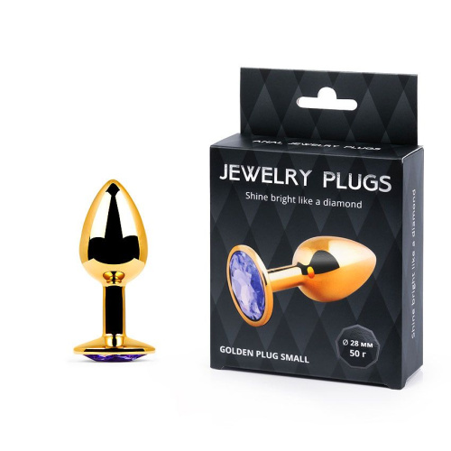 GOLDEN PLUG SMALL (втулка анальная) цвет кристалла светло-фиолетовый