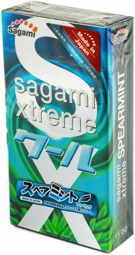 Презервативы Sagami Xtreme Mint латексные, с ароматом мяты 1 шт.