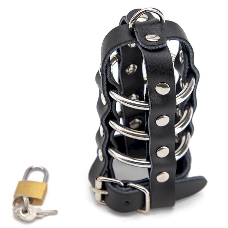 Пояс верности «Mens Leather Penis Lock»