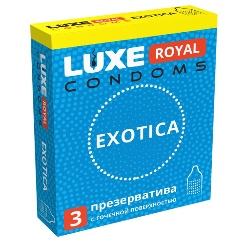 Презервативы EXOTICA -  LUXE ROYAL текстуированные с точечной поверхностью 3 штуки