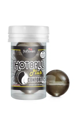 Анальный лубрикант HOT BALL CONFORTO на масляной основе в виде 2 шариков