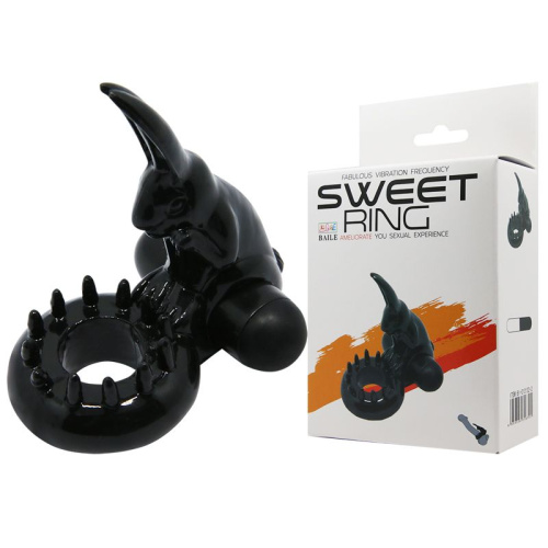 Насадка для стимуляции клитора "Sweet Vibrating Ring " с вибрацией