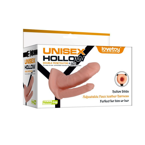 Поясной страпон двойной, для двойного входа