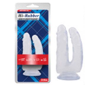 Двойной фаллоимитатор гелиевый «Hi-Rubber»
