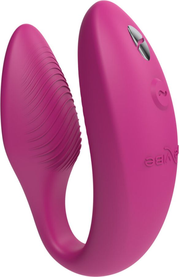 Вибратор для пар We-Vibe Sync 2 розовый, в комплекте батарейка для пульта
