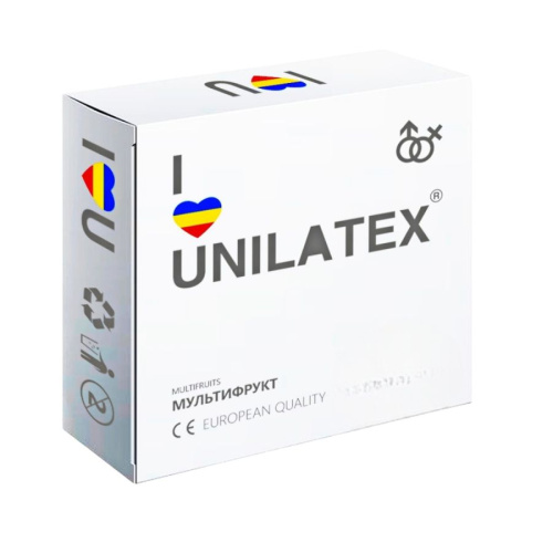 ПРЕЗЕРВАТИВЫ UNILATEX "MULTIFRUITS" цветные ароматизированные, 12 шт.,
