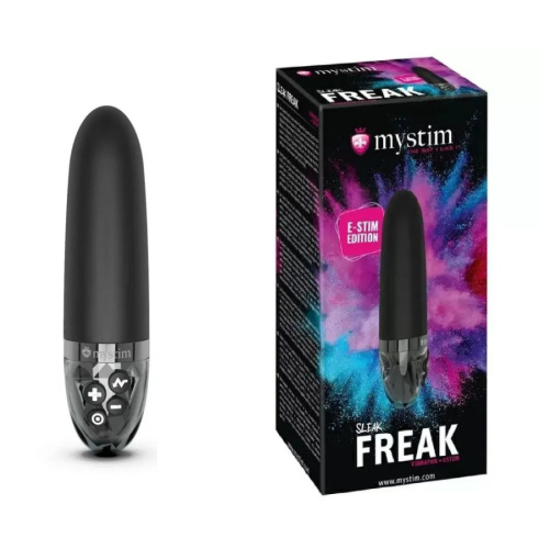 Вибратор Mystim Sleak Freak с электростимуляцией, черный