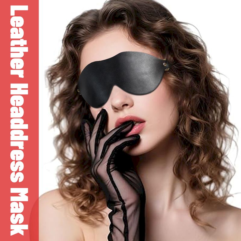 Таинственная кожаная маска Sweet Obsession Blindfold