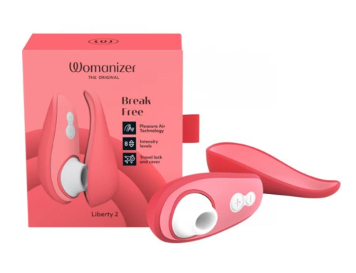 Бесконтактный клиторальный стимулятор Womanizer Liberty розовый