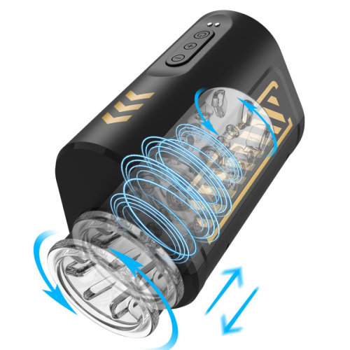 Мужской автоматический мастурбатор - водонепроницаемый, толкающий и вращающий стимулятор