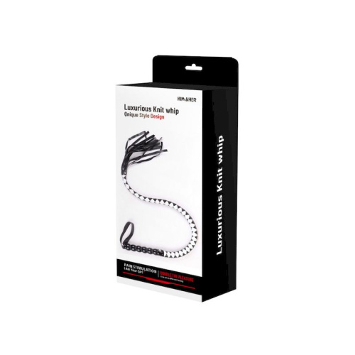 Плетка «Black and white braided long whip»