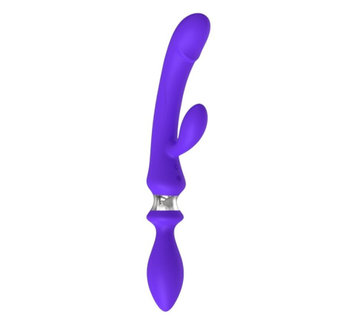 Вибромассажер + анальная втулка двухсторонний