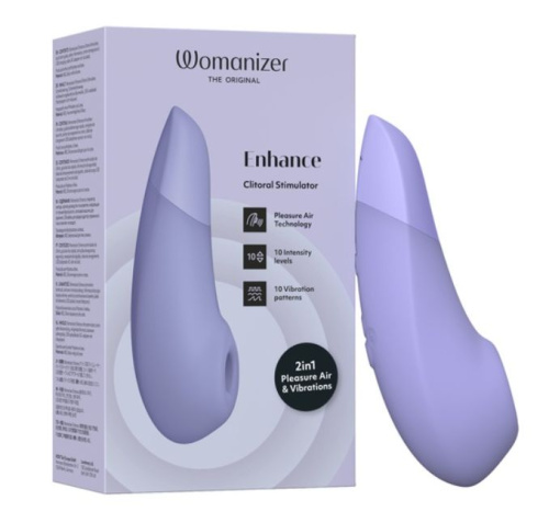 Бесконтактный клиторальный стимулятор Womanizer Enhance с вибрацией, сиреневый