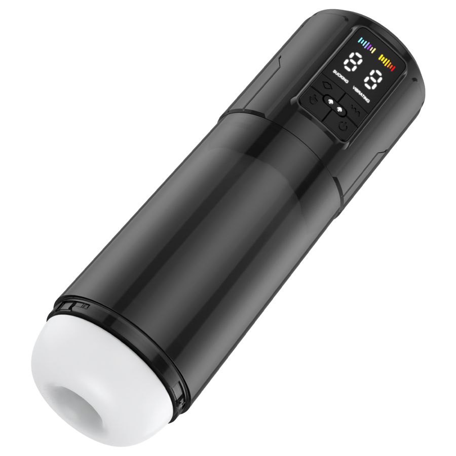 Мужской мастурбатор  водонепроницаемый, перезаряжаемый, с ЖК-дисплеем, с эффектом сосания