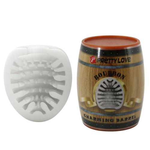 Мастурбатор Charming barrel - очаровательный бочонок "Искренние страсти" без вибрации белый