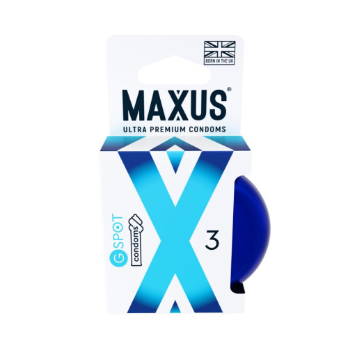 ПРЕЗЕРВАТИВЫ MAXUS G SPOT № 3 X-EDITION  (гладкие, двойная спираль) в кейсе