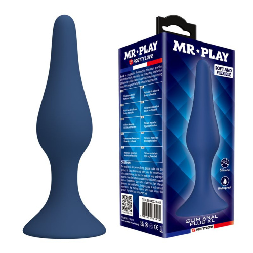 Удлиненная анальная пробка- plug Edward — Slim Anal Plug (Размер XL).
