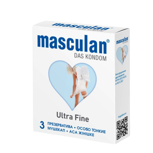 ПРЕЗЕРВАТИВЫ MASCULAN 2 ULTRA FINE № 3 (ОСОБО ТОНКИЙ С ОБИЛЬНОЙ СМАЗКОЙ) 3 штуки