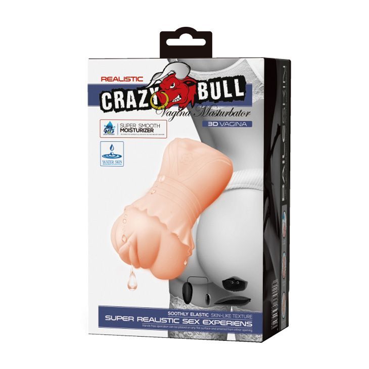 Вагина реалистичная с вибрацией Crazy Bull Super Moisturizer