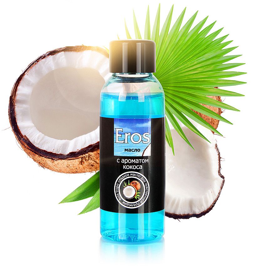 Масло массажное EROS TROPIC (с ароматом кокоса)  флакон 50 мл