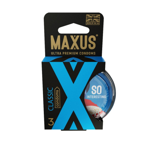 ПРЕЗЕРВАТИВЫ MAXUS CLASSIC № 3 X-EDITION (гладкие классические) в кейсе