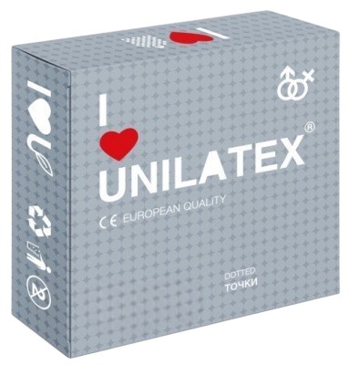 10.73.1 \ UNILATEX "DOTTED" ПРЕЗЕРВАТИВЫ с точечной поверхностью 1 штука