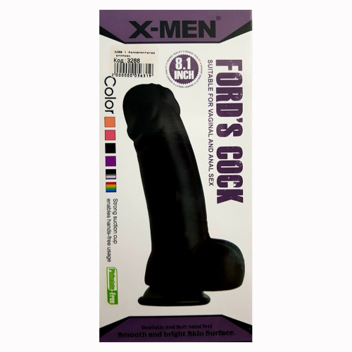 Фаллоимитатор силикон крупный черный