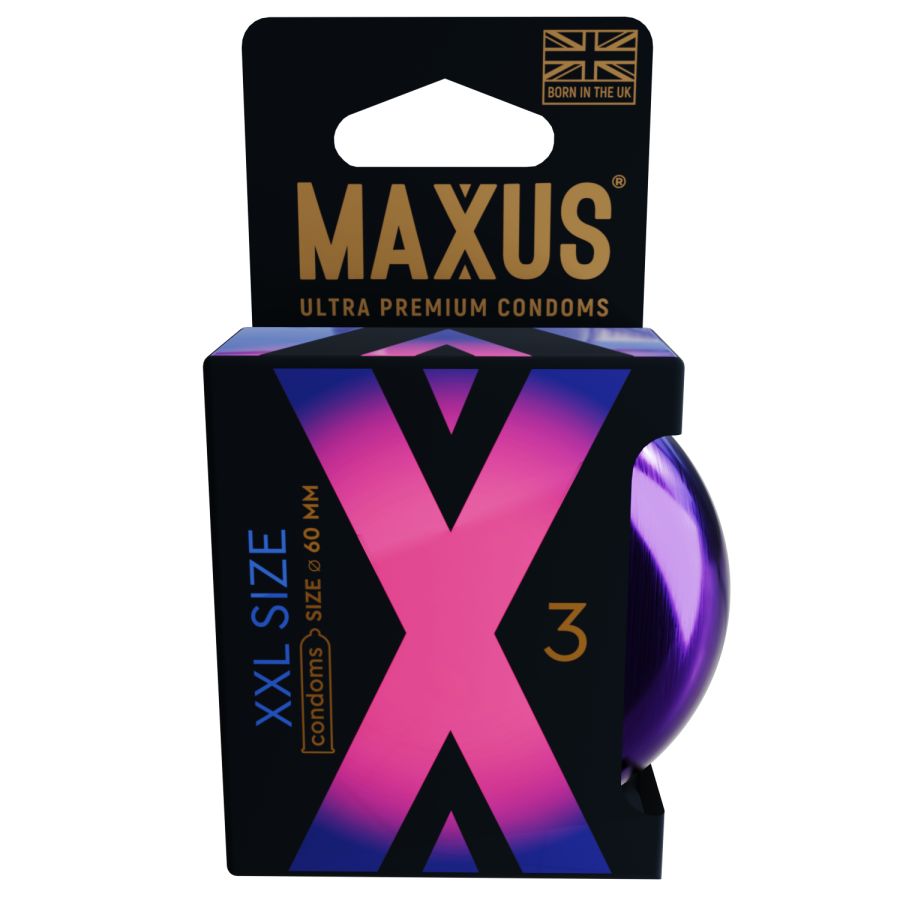 ПРЕЗЕРВАТИВЫ MAXUS XXL № 3 X-EDITION (гладкие, увеличенные) в кейсе