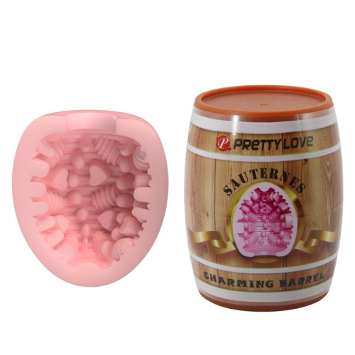 Мастурбатор Charming barrel - очаровательный бочонок " Игривые акценты" без вибрации розовый