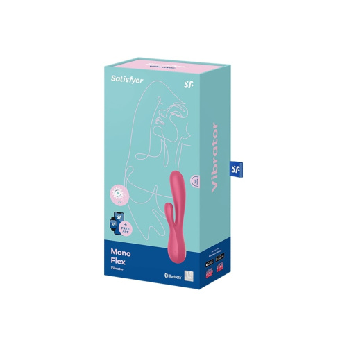 Вибромассажер Satisfyer Mono Flex с возможностью управления через приложение - красный