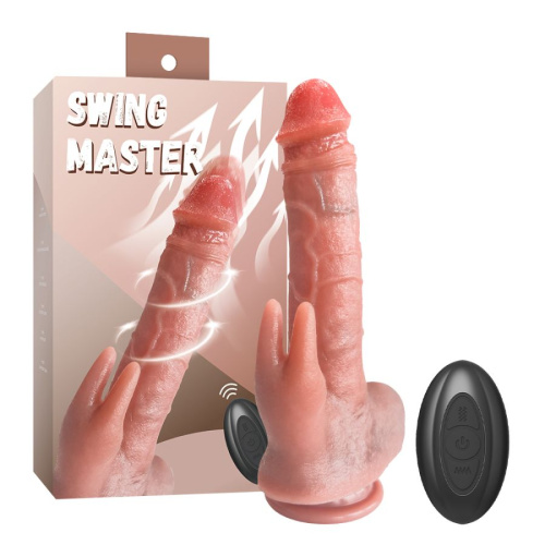 Вибромассажер "Неземное Удовольствие" с пультом управления. Функции: Толчки, покачивания и двойная вибрация.