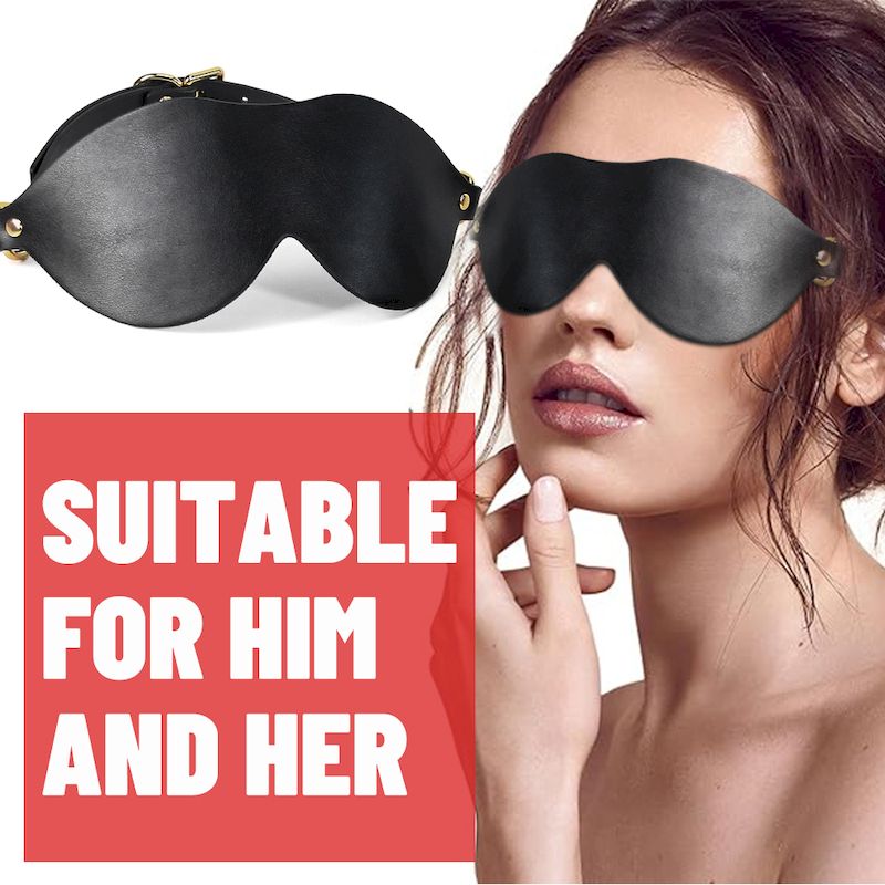 Таинственная кожаная маска Sweet Obsession Blindfold