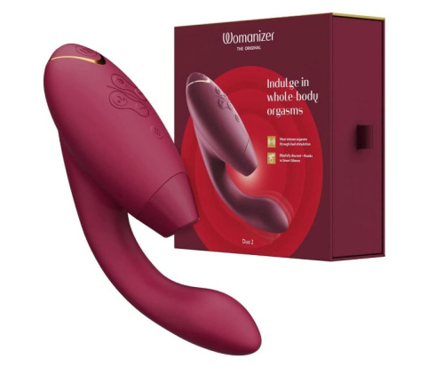 Бесконтактный клиторальный стимулятор Womanizer Duo 2 бордовый