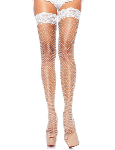 Чулки ажурные "Возбуждающая Классика" белые