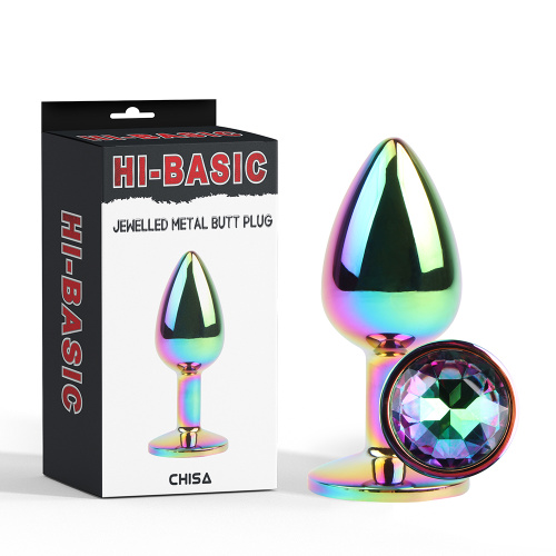 3684 \ Втулка металл Butt Plug Rainbow