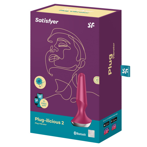 Plug-ilicious 2 berry - Анальная пробка с вибрацией