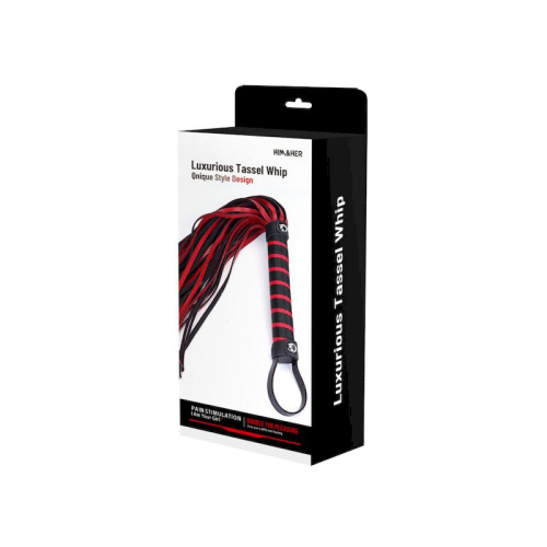 Плетка «Erotic Whip» красно-черная