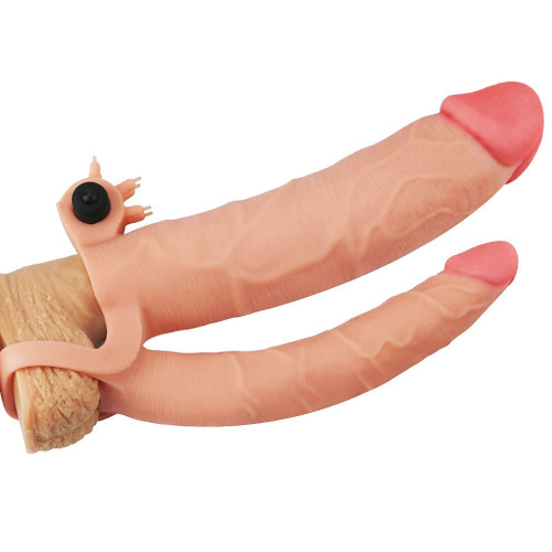 Насадка для двойного проникновения "Pleasure X Tender Vibrating Double" с вибрацией