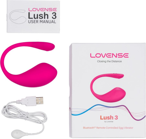 Виброяйцо LOVENSE Lush 3, розовый