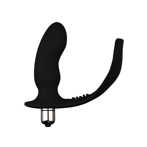 Мини вибратор с анальным хвостиком Cockring With Ass-gasm