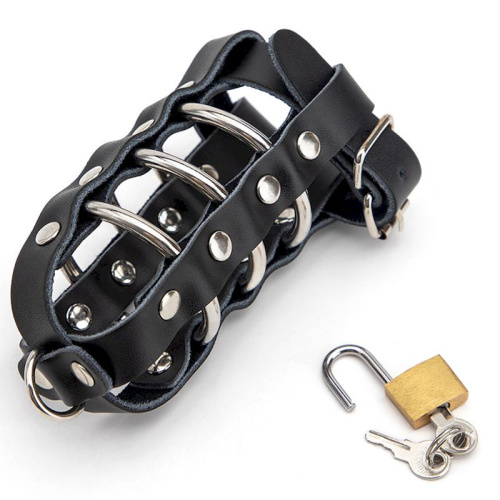 Пояс верности «Mens Leather Penis Lock»
