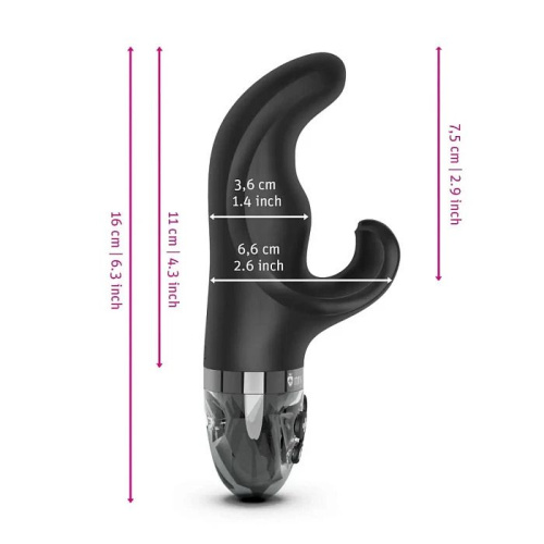 Вибратор Mystim Hop Hop Bob с электростимуляцией, черный