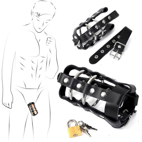 Пояс верности «Mens Leather Penis Lock»