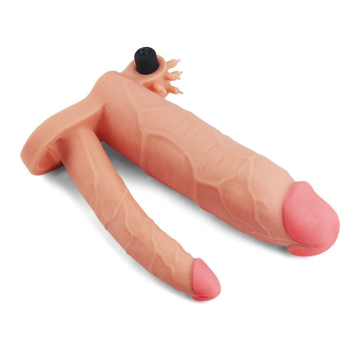 Насадка для двойного проникновения "Pleasure X Tender Vibrating Double" с вибрацией