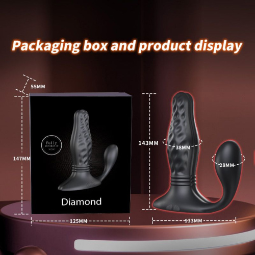 Массажер простаты Night cherry diamond drill anal plug