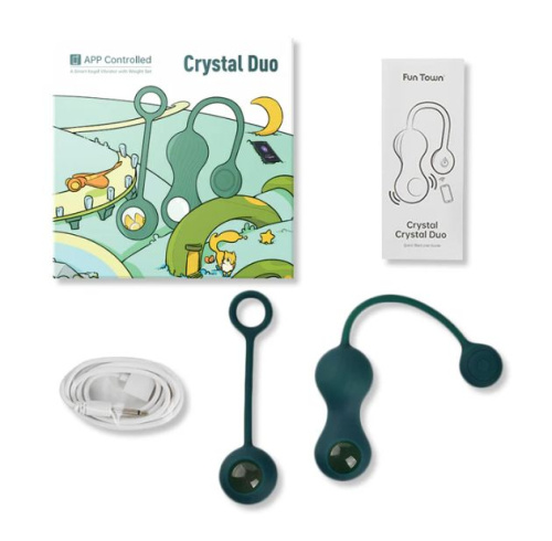 Вагинальные шарики с вибрацией Crystal Duo