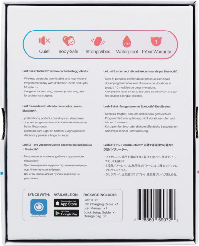 Виброяйцо LOVENSE Lush 3, розовый