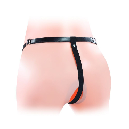 Поясной страпон двойной Vibrating Unisex Hollow Penetrator 6. Полый для вагинального проникновения и плотный для анального.