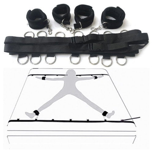 Наручники + оковы «Red Bondage Strap Set»